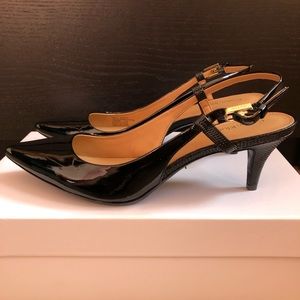 Calvin Klein Slip on Patent Leather Kitten Heels